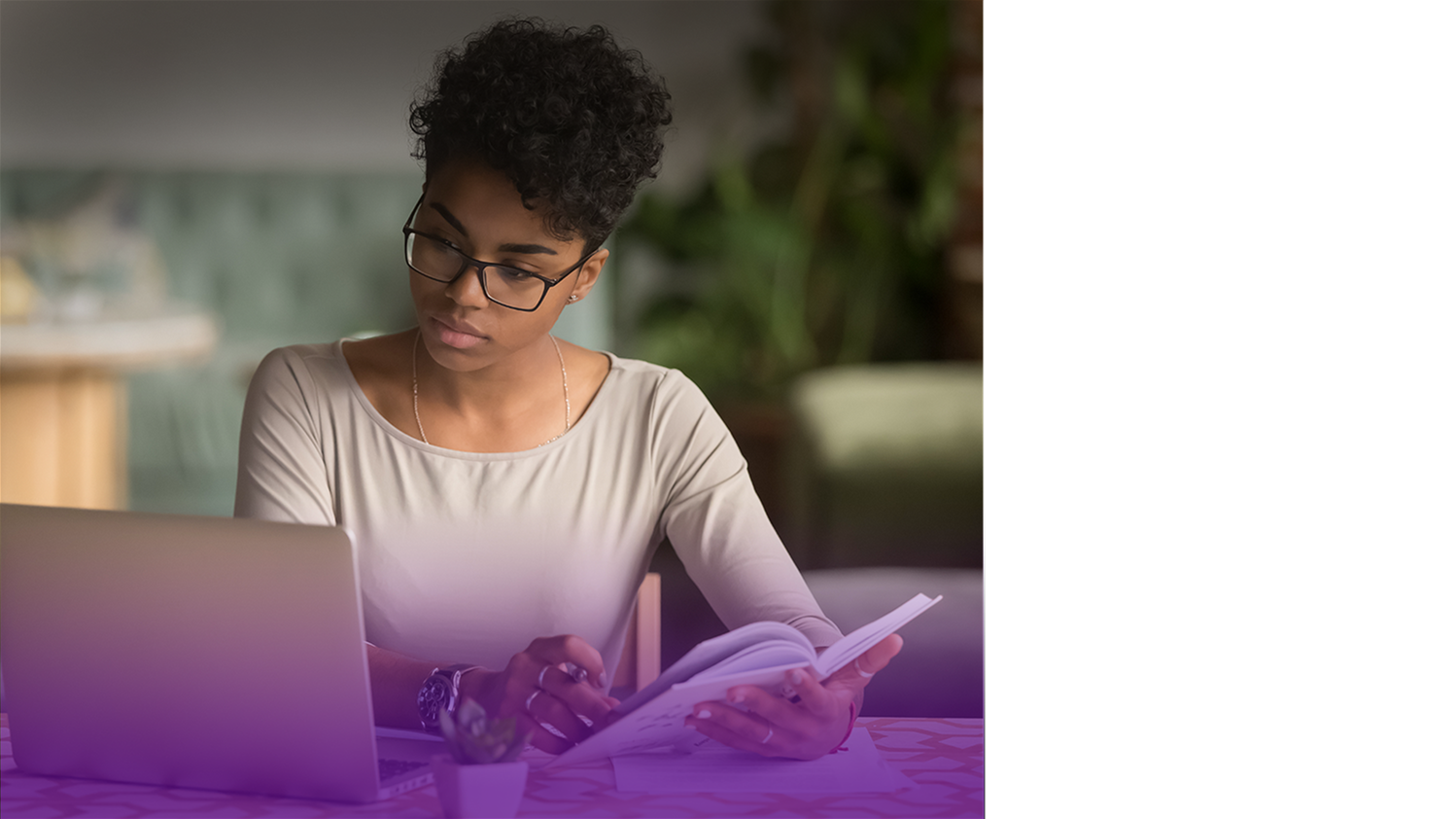 nurse learning at laptop